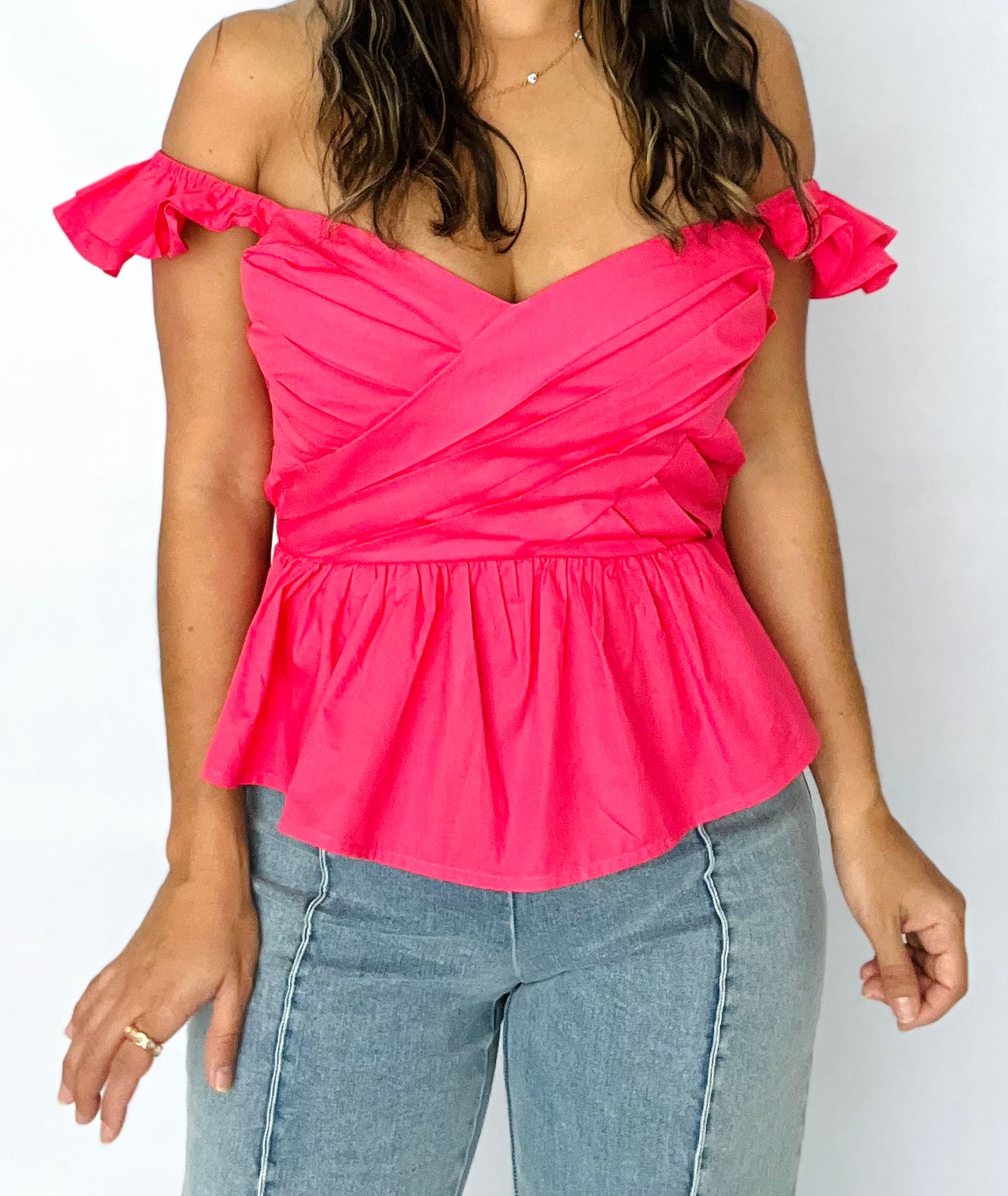 Ruffle Sleeve Poplin Tank Top